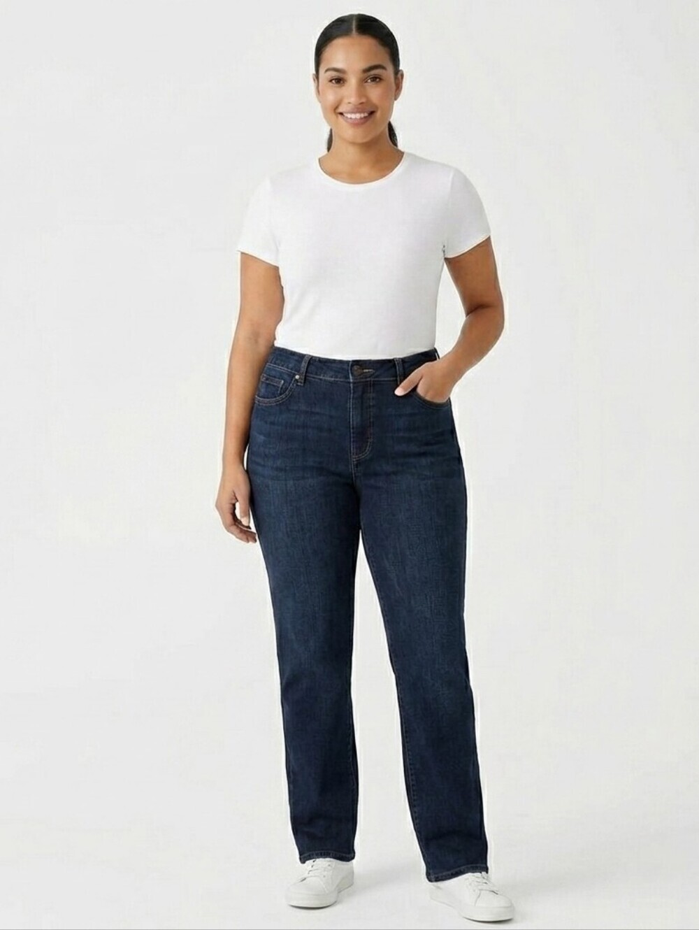 Lauren Jeans Co Size 10 Medium Wash Jeans Straight Leg